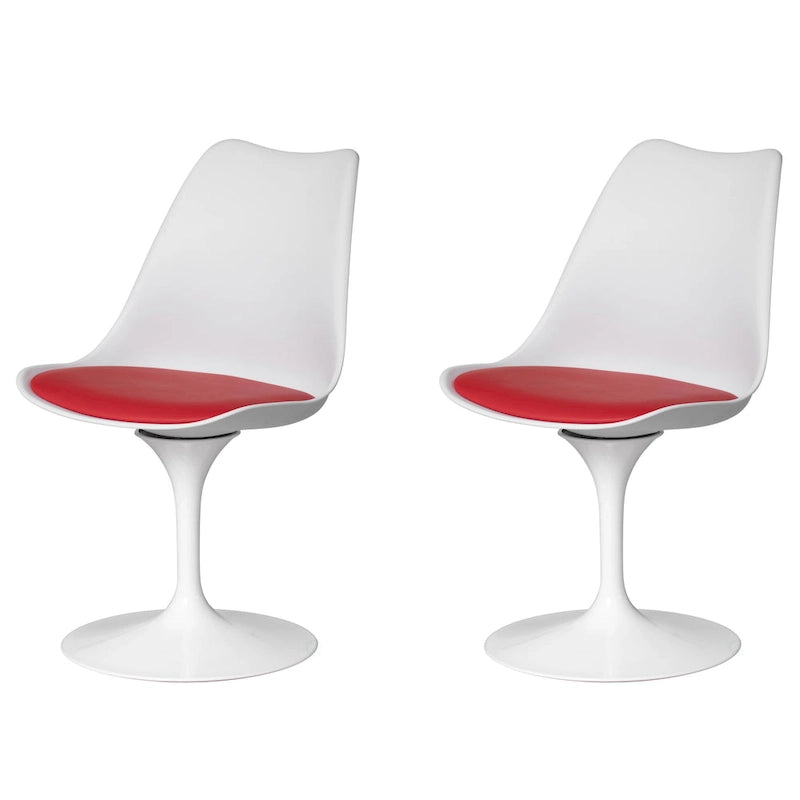 Moderner Mid-Century-Drehsessel mit gepolsterter Sitzfläche
