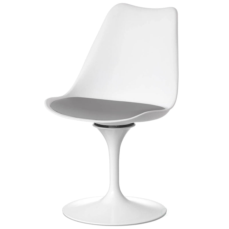 Moderner Mid-Century-Drehsessel mit gepolsterter Sitzfläche
