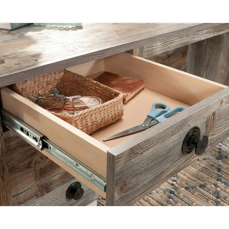 L-Shaped Home Office Desk with Drawers and Storage