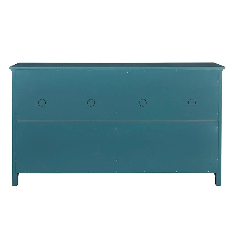 Sideboard Storage Cabinet with Fluted Glass Door and Adjustable Shelves